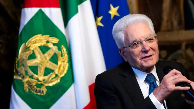 Il presidente della Repubblica Sergio Mattarella durante l’incontro con le vincitrici della XXXVI edizione del Premio Marisa Bellisario, presso il Quirinale, Roma, 14 giugno 2024. ANSA/ANGELO CARCONI