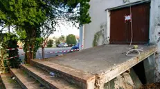 A view of the rear entrance of the disco 'Lanterna Azzurra' in Corinaldo, central Italy, 08 December 2018. At least Six people, all but one of them minors, were killed and about 35 others injured in a stampede of panicked concertgoers early Saturday at a disco in a small town on Italy's central Adriatic coast. ANSA/PASQUALE BOVE