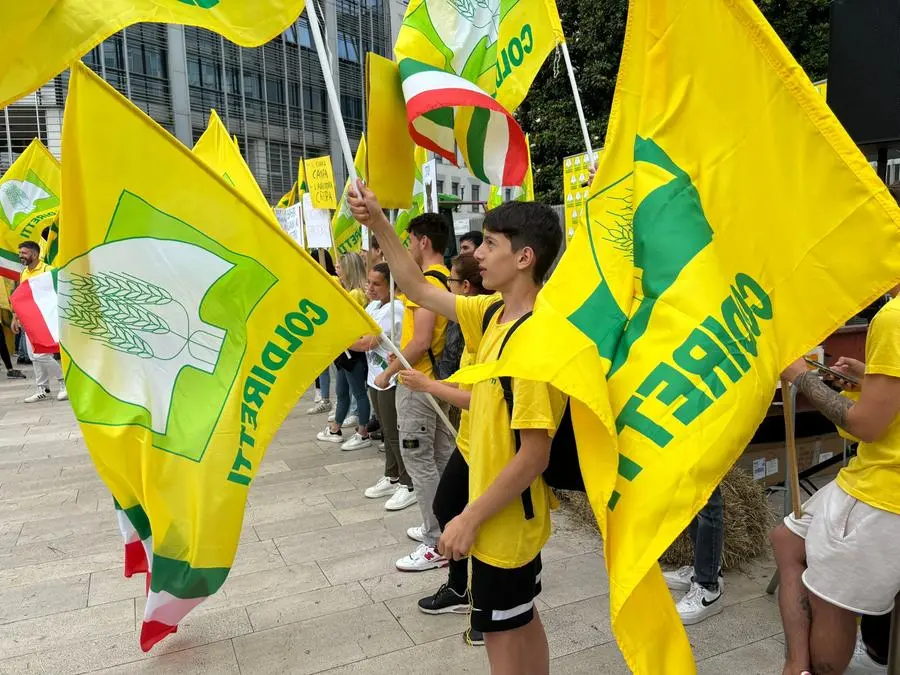 La manifestazione di Coldiretti a difesa delle campagne contro i cinghiali