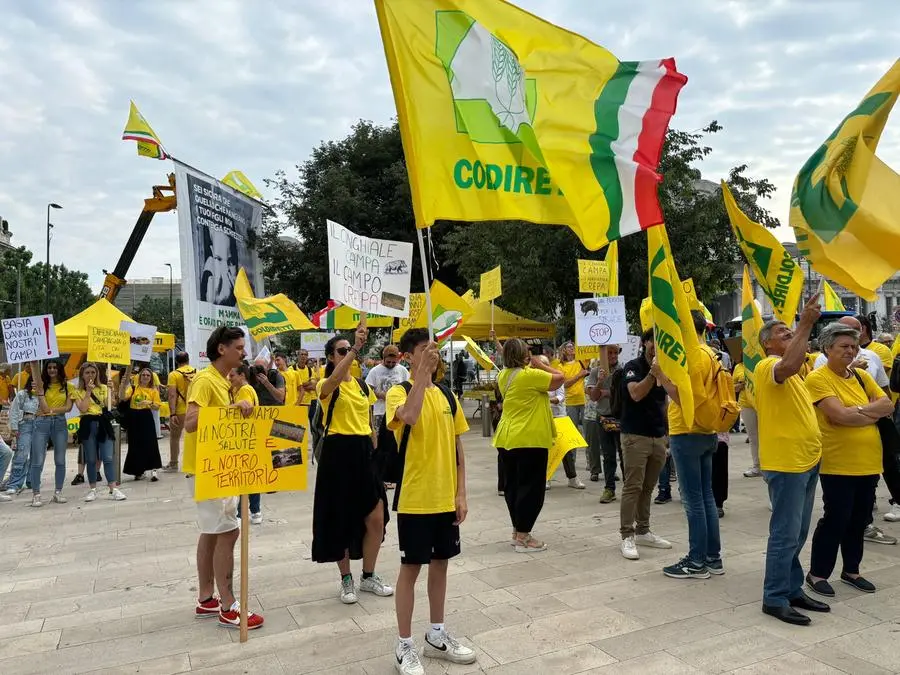 La manifestazione di Coldiretti a difesa delle campagne contro i cinghiali