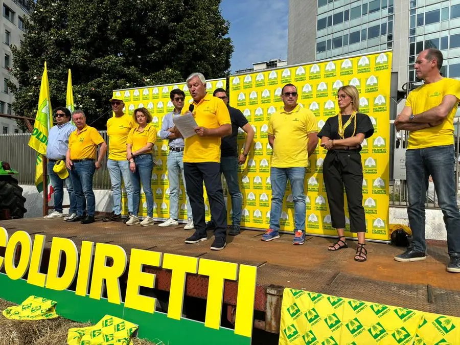 La manifestazione di Coldiretti a difesa delle campagne contro i cinghiali