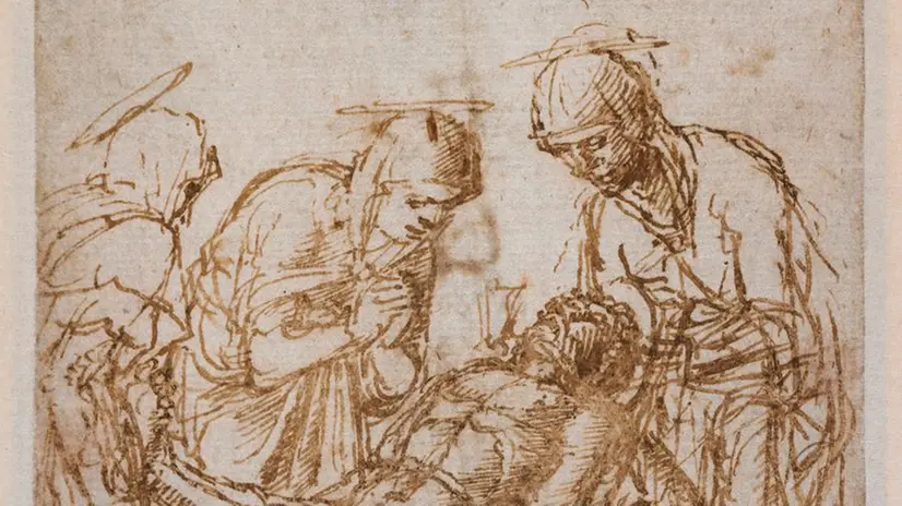 Un dettaglio di Andrea Mantegna, «Deposizione», ca 1460-65
