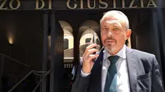 L'avvocato Stefano Savi, legale del presidente della regione Liguria, Giovanni Toti, davanti al palazzo di Giustizia di Genova, 17 giugno 2024. ANSA / LUCA ZENNARO