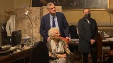 Alberto Belli Paci con la madre Liliana Segre