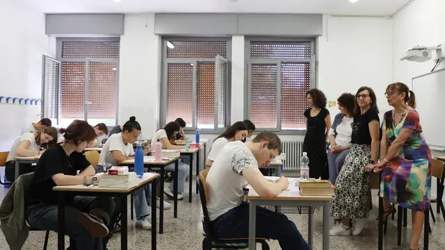 esami di maturità all’Istituto Tecnico Itis di Bresscia 19 giugno 2024. Ansa Filippo Venezia