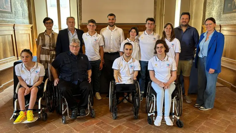 La presentazione delle gare di nuoto paralimpico a Lamarmora