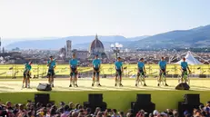 A Firenze la presentazione del team Astana di cui fa parte Michele Gazzoli - Foto tratta da Instagram