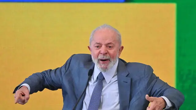 epa11441930 Brazilian President Luiz Inacio Lula da Silva speaks during the 3rd Plenary Meeting of the Council for Sustainable Economic and Social Development at the Itamaraty Palace in Brasilia, Brazil, 27 June 2024. EPA/Andre Borges