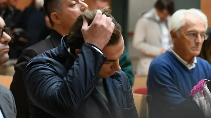 Giacomo Bozzoli in tribunale - © www.giornaledibrescia.it