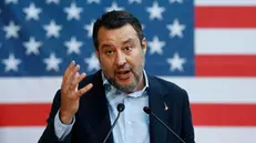 Il ministro delle Infrastrutture e dei Trasporti Matteo Salvini durante alla Festa dell’Indipendenza Americana, presso villa Taverna, Roma, 27 giugno 2024, ANSA/VINCENZO LIVIERI