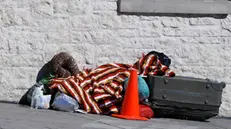 epa11113209 A homeless person is covered up by a blanket on a sidewalk in Austin, Texas, USA, 29 January 2024. A report from Harvard's Joint Center for Housing on 25 January 2024, shows that homelessness in January 2023 has increased by 12 percent compared to last year, with over 650,000 people experiencing homelessness as a result of rising rents and wages reductions. EPA/ADAM DAVIS