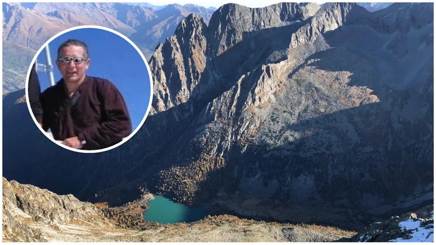 Roberto Baccanelli aveva 67 anni, è morto precipitando per 50 metri ai piedi della Cima d'Aviolo - Foto Sergio Gabossi