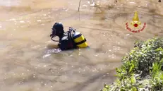 (FRAME DA VIDEO DIFFUSO DAI VIGILI DEL FUOCO) E' stata trovata morta dai vigili del fuoco nelle acque del Canale Imperiale di Bientina, nel Pisano, una donna 60enne scomparsa da ieri per la quale erano state diramate le ricerche, nella zona del Padule, 20 marzo 2024. Da ieri pomeriggio hanno agito decine di volontari della Protezione civile e vigili del fuoco con l'ausilio di unità cinofile e droni, oltre che con i sommozzatori per la ricerca in acqua. Il corpo della donna è stato trovato privo di vita nel canale e sarà ora messo a disposizione dell'autorità giudiziaria per eseguire tutti gli esami medico legali necessari a stabilire con certezza le cause della morte. ANSA/ VIGILI DEL FUOCO +++ ANSA PROVIDES ACCESS TO THIS HANDOUT PHOTO TO BE USED SOLELY TO ILLUSTRATE NEWS REPORTING OR COMMENTARY ON THE FACTS OR EVENTS DEPICTED IN THIS IMAGE; NO ARCHIVING; NO LICENSING +++ NPK +++