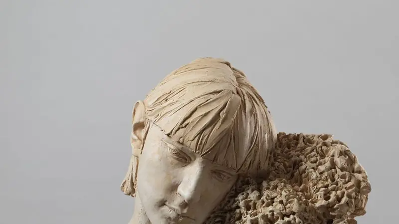 Giuseppe-Bergomi, Testa di Valentina con spugna terracotta - © www.giornaledibrescia.it