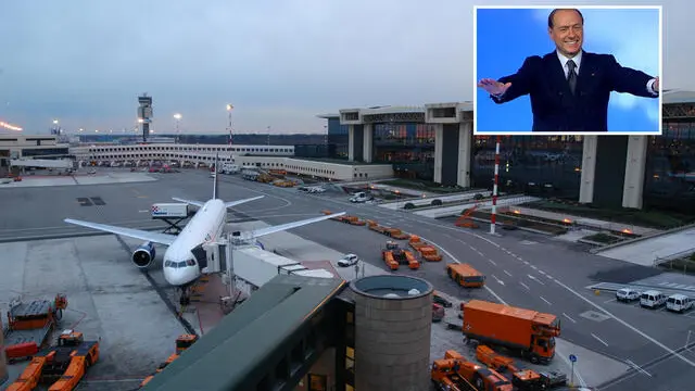 Una veduta del piazzale aerei all'Aeroporto Malpensa Terminal 1