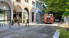 I Vigili del fuoco impegnati questa mattina a Palazzolo © www.giornaledibrescia.it