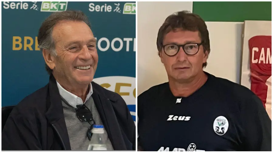 A sinistra Massimo Cellino, a destra Agostino Esposito - © www.giornaledibrescia.it