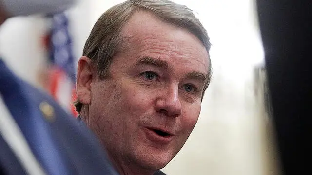 epa09034270 US Senator Michael Bennet (D-CO) listens during a Senate Intelligence Committee hearing on the nomination of William Burns to be director of the Central Intelligence Agency (CIA) on Capitol Hill in Washington, DC, USA, 24 February 2021. EPA/TOM BRENNER / POOL