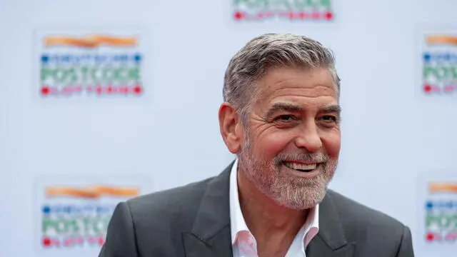 epa10650704 US actor George Clooney attends the German Postcode Lottery Charity Gala 2023 in Duesseldorf, Germany, 23 May 2023. Clooney is the International Ambassador for the Postcode Lottery Group. German Postcode Lottery was founded in 2016 and is collecting money for charity purposes. EPA/FABIAN STRAUCH