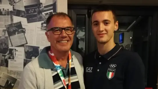 Toti insieme a Massimo Merigo, presidente del Chiari - © www.giornaledibrescia.it