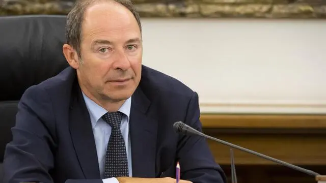 Il membro laico del Consiglio Superiore della Magistratura, Pierantonio Zanettin, durante il dibattito sull'ipotesi di riforma dell'ordinamento giudiziario, a Palazzo dei Marescialli, Roma 13 settembre 2016. ANSA/CLAUDIO PERI