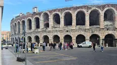 Afflusso di turisti stamane a Verona