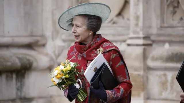 epa11214920 Britain's Anne, the Princess Royal leaves the annual Commonwealth Day Service of Celebration at Westminster Abbey in London, Britain, 11 March 2024. Commonwealth Day is an annual celebration observed by people all over the Commonwealth. The theme for Commonwealth Day 2024 is 'One Resilient Common Future: Transforming our Commonwealth'. EPA/DAVID CLIFF