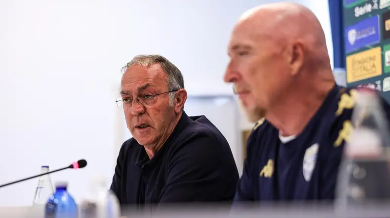 Renzo Castagnini e Rolando Maran nella conferenza di venerdì - Foto New Reporter Comincini © www.giornaledibrescia.it