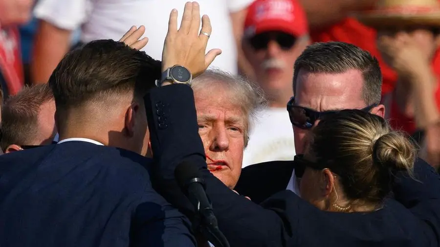 L'attentato a Trump a Butler, Pennsylvania, durante un comizio - Foto Afp © www.giornaledibrescia.it
