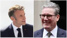 Emmanuel Macron, presidente della Francia, e Keith Starmer, primo ministro del Regno Unito