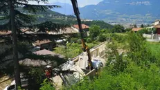 Il cantiere a Noriglio dov'è morto l'operaio - Foto L'Adige