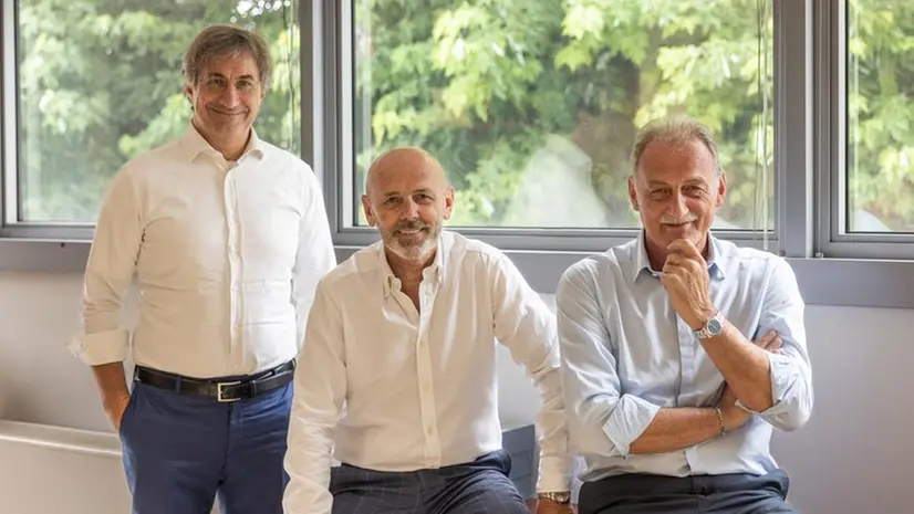 I manager alla guida. Da sinistra: Valentino Pellenghi, Daniele Marconi e Gianpietro Gamba © www.giornaledibrescia.it