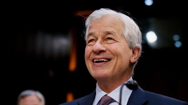 epa11013962 Jamie Dimon, Chairman and Chief Executive Officer of JPMorgan Chase, during a hearing of the Senate Banking, Housing and Urban Affairs Committee oversight hearing into Wall Street banks, at the US Capitol Building, in Washington, DC, USA, 06 December 2023. EPA/WILL OLIVER