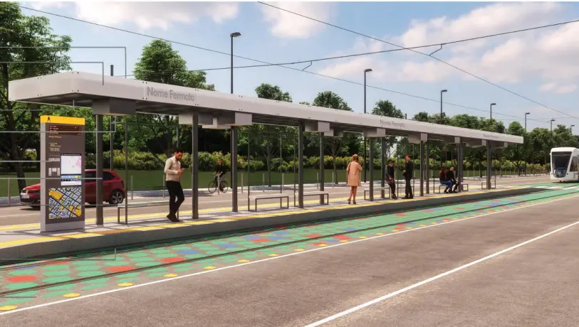 I rendering di come sarà il tram a Brescia