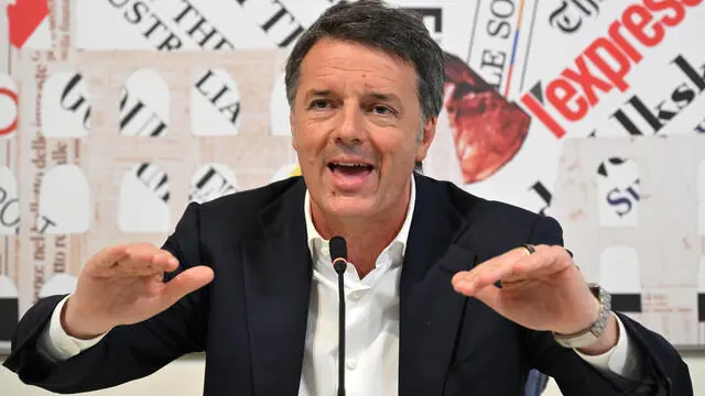 Former Italian Prime Minister and founder of Italian party 'Italia Viva' Matteo Renzi gestures as he speaks to journalists during a press conference of the foreign press association, in Rome, Italy, 07 June 2024. ANSA/ETTORE FERRARI