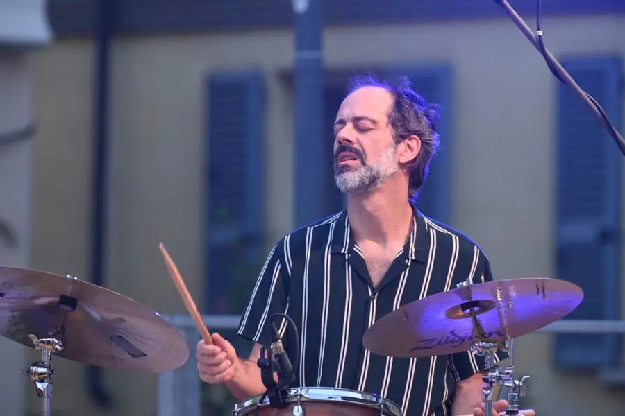Giacomo Papetti in piazza Mercato per Jazz on the Road