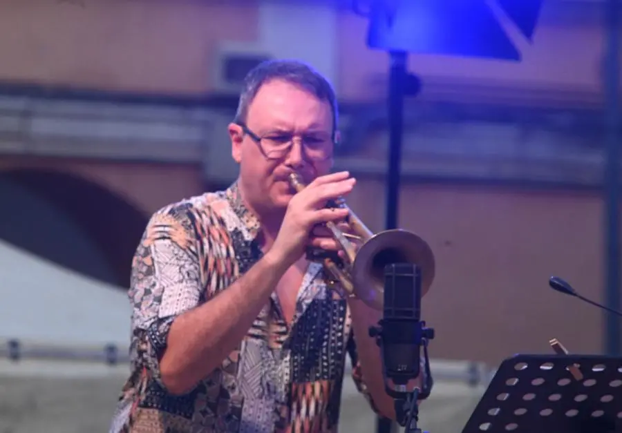 Giacomo Papetti in piazza Mercato per Jazz on the Road