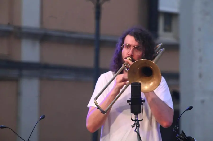 Giacomo Papetti in piazza Mercato per Jazz on the Road