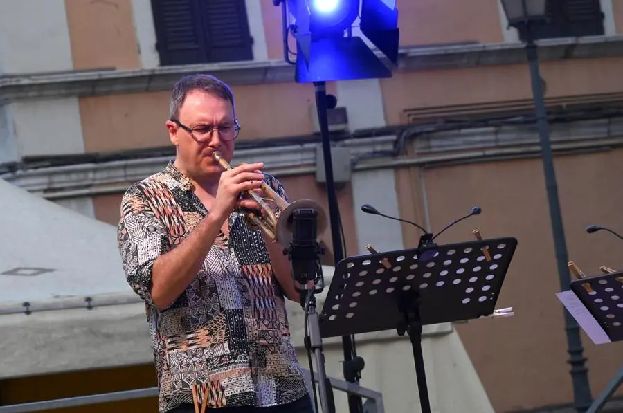 Giacomo Papetti in piazza Mercato per Jazz on the Road