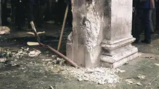 Strage di piazza della Loggia, una foto d'archivio colorata con l'AI - © www.giornaledibrescia.it