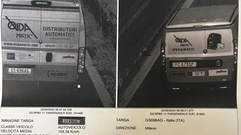 Il sistema ha riconosciuto un solo mezzo, in viaggio a quasi 160 km/h © www.giornaledibrescia.it