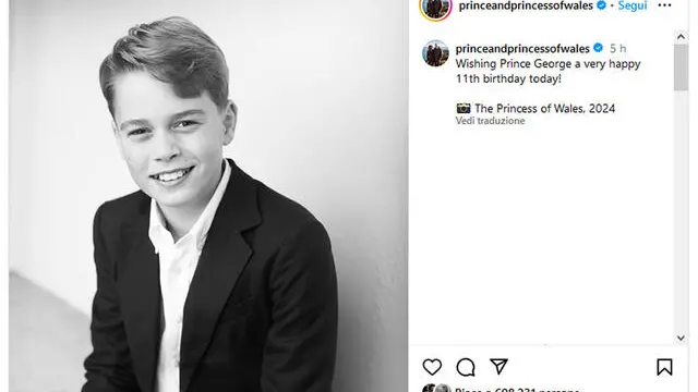 Londra - Il principe George ha 11 anni, foto e auguri da William e Kate Ritratto più maturo in un anno difficile. Il regalo di re Carlo