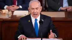 Netanyahu a Washington - Foto Ansa/Afp/Roberto Schmidt © www.giornaledibrescia.it