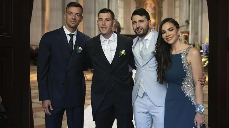 Adorni è stato testimone di nozze di capitan Bisoli - Foto New Reporter Papetti  © www.giornaledibrescia.it