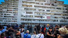 Crollo Scampia, il giorno dopo. Napoli 23 luglio 2024. ANSA/CESARE ABBATE