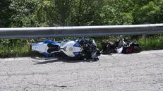 Le moto coinvolte nel frontale sulle Coste