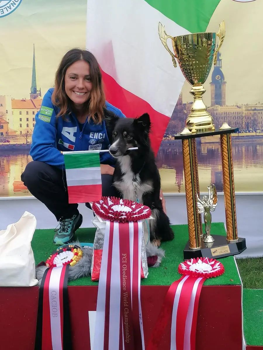 Emiliana Cirelli e la sua cagnolina Maze