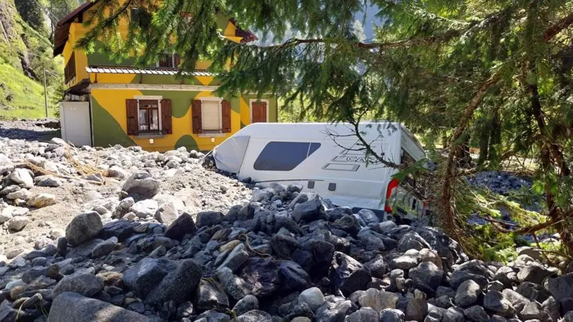 La piana del Gaver dopo l'esondazione dei torrenti