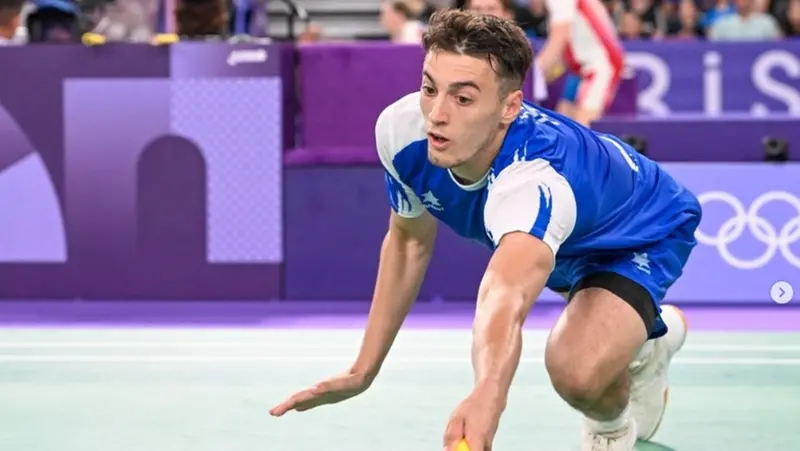 Giovanni Toti in azione nel suo esordio olimpico