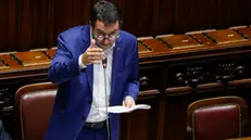 Il ministro delle Infrastrutture e dei Trasporti, Matteo Salvini durante il question time, Camera dei deputati, Roma 24 Luglio 2024. ANSA/FABIO FRUSTACI